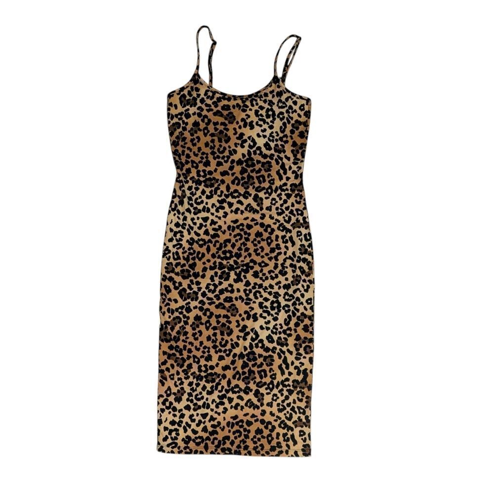 Fashion Nova Animal/Leopard Dress Size: M